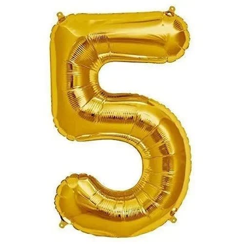 Number 5 Birthday Foil Balloon- 26''