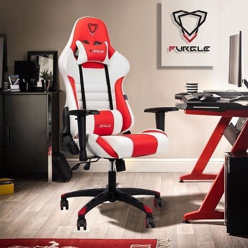 Furgle Custom Home & Studio Ergonomic Chair - red & White