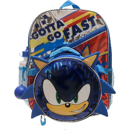 Sonic - Boys Hedgehog Licensed Backpack And Lunch Set - 16&rdquo; x 12&rdquo; x 5&rdquo;