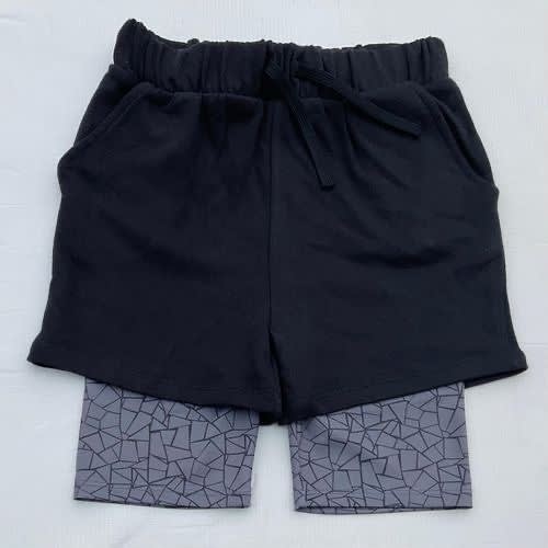 Unisex Web Black Active Short