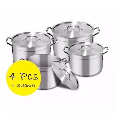 Aluminum Stock Pot Steamer Set -5pcs