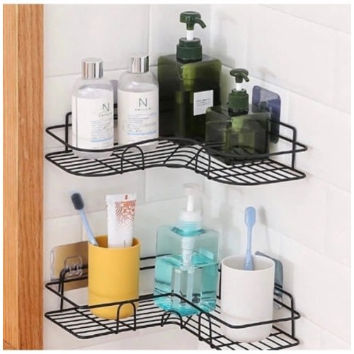 Bathroom Corner Shelf - Black