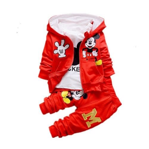 Boy Mickey Mouse 3pc Tracksuit - Red