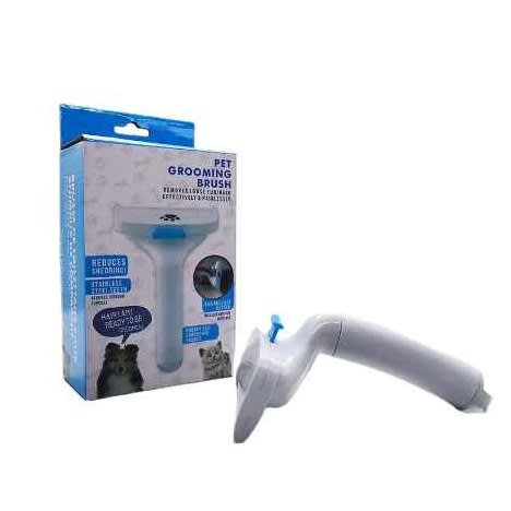 Pet Grooming Brush -  Effectively  Painlessly Removes Loose Furhair