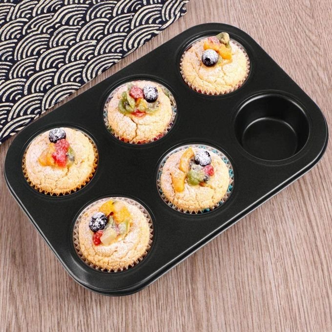 1 PC Cupcake Muffin Pan + Free 100 Baking Cake Queens Cups