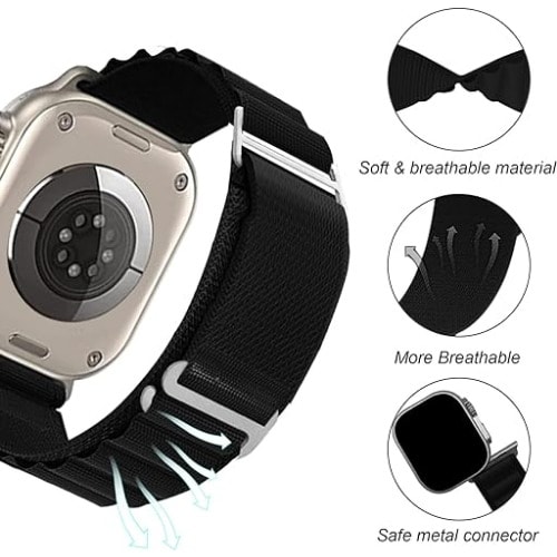 Watch Ultra Band 49mm 45mm 44mm 42mm Strap-black