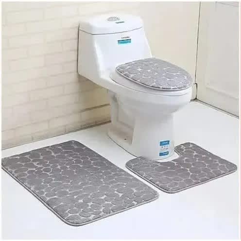 3 In 1 Toilet  Bathroom Foot Mat