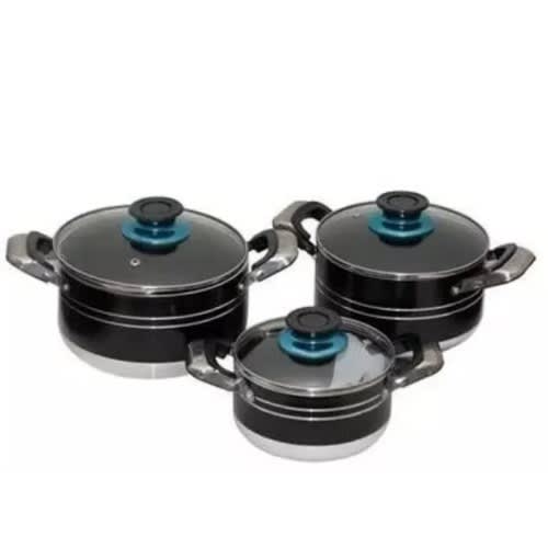 Non-stick Cooking Pots - 3 Pieces