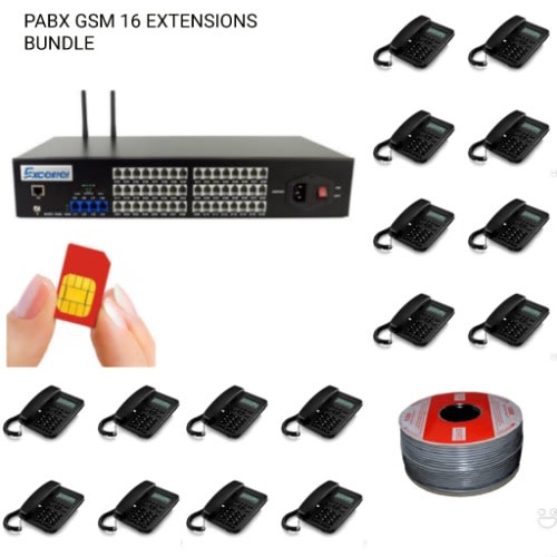 Pabx Gsm 16 Extensions Wired Inercom Bundle