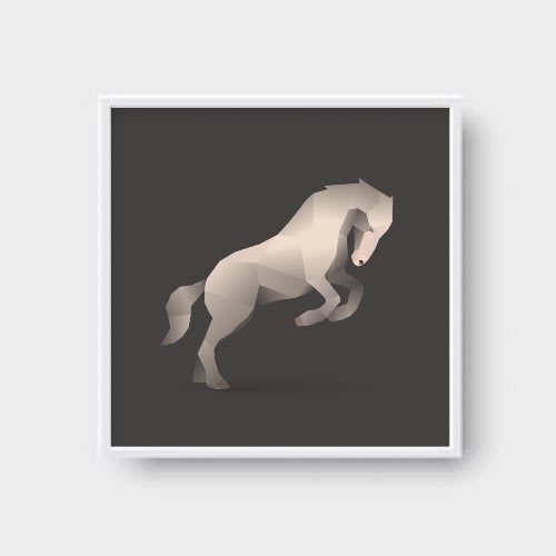 Wall Art Digital Print 30" By 30"-ready To Hang Plain White Glass Frame 2018