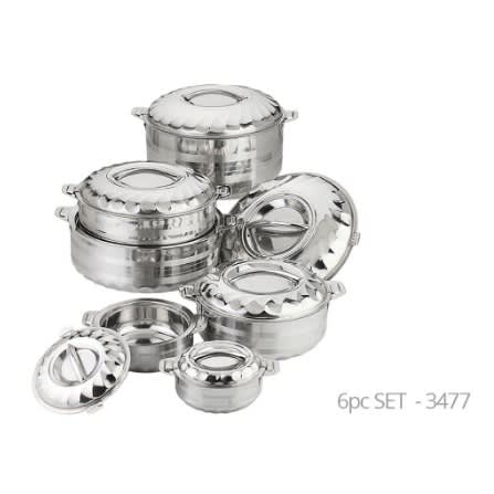 SQ Professional Hot Jumbo Pot - 6pcs -Silver