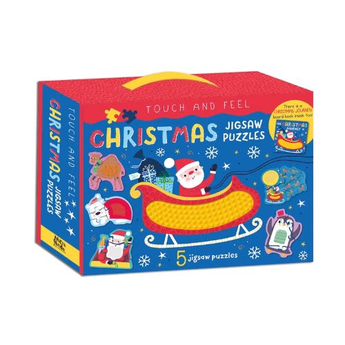 Christmas Touch & Feel Puzzle Book Set - Santa's Journey