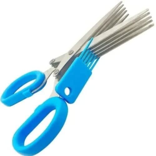 5 Blades Vegetable Kitchen Scissors - Blue
