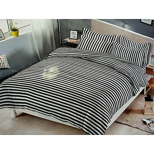 Duvet Cover - Striped Black And White
