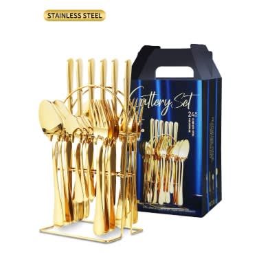 Stainless Steel Tableware Set - 24 Pcs
