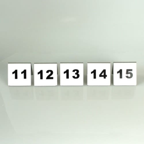 Number 1-20 Stainless Steel Table Sign - 15pcs