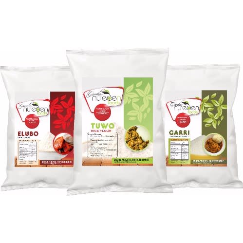 Classy Combo Pack - 2kg Garri  2kg Yam Flour  2kg Rice Flour
