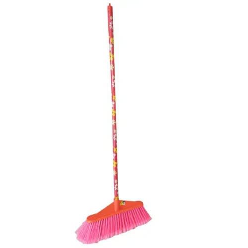 Portable Sweeping Broom With Long Wooden Handle