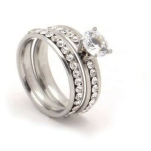 Silver Plated Engagement Ring For Unisex