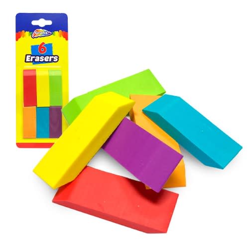 Grafix 6-Pcs Erasers