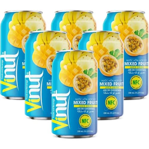 Vinut Sparkling Fruit Juice Tropical Cocktail Mixed Fruits - 330ml X 12