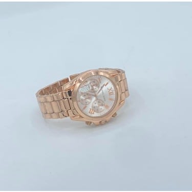 Round Rosegold Steel Women's Wrist Watch