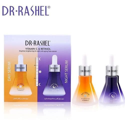 Vitamin C And Retinol Daytime Brightening And Night Anti- Aging Face Serum - 30ml Each