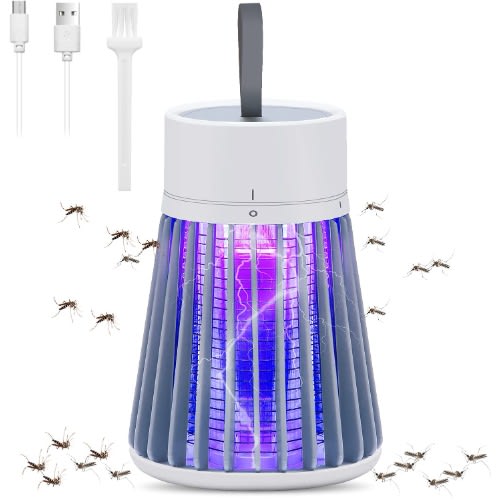 Usb Led Rechargeable Mosquito And Fly Killer Indoor Light With Hanging Loop