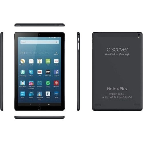 Discover Note 4 Plus - 10.1 Inch, 4gb 64gb Dual Sim, 4g, 4000mah Battery - Black