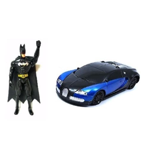 Bat Man Super Hero Toy - A Blue Battery Powered Siren Toy Car