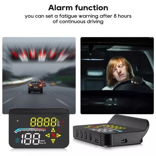 M17 Hud Obd Head Up Display Obd2 Gps Dual System Windshield Speed Projector Security Alarm
