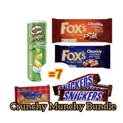 Pringles 165g + Short Bread 200g + Sneakers X3 And Fox Extremely Chocolate