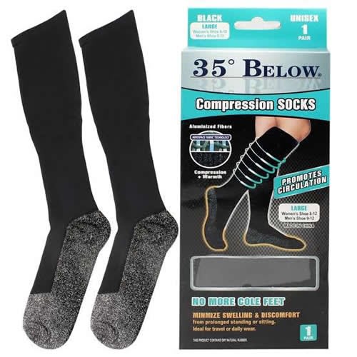 Unisex Alluminized Fibers Compression Sox
