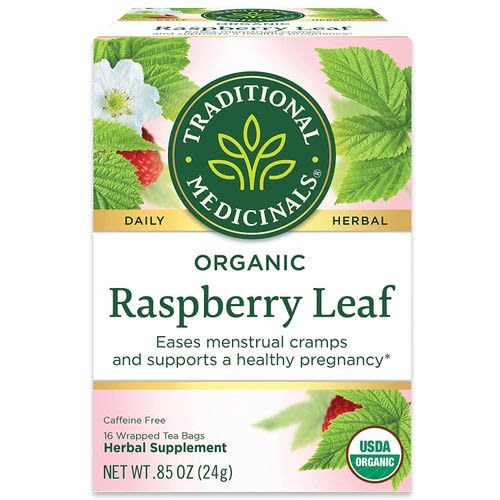 Traditional Medicinals Organic Raspberry Leaf Tea - 16 Wrapped Tea Bags