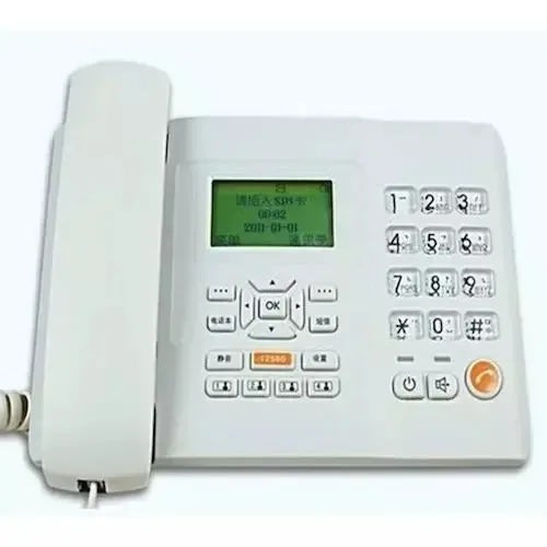 Gsm Sim Card Desk Phone - White