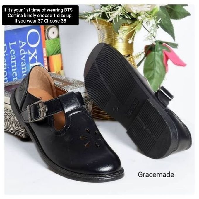 Back To School(BTS) Cortina For Kids Children Boy Girl Teen School Shoes - Black