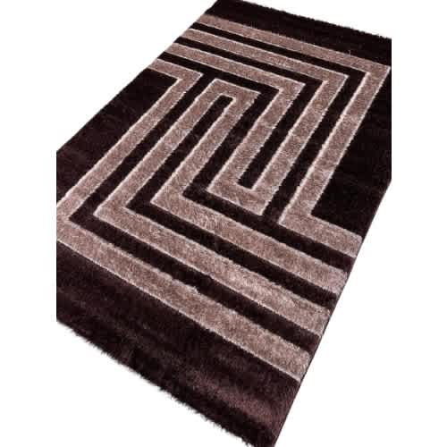 4 Ft/ 7ft Brown Shaggy Center Rug