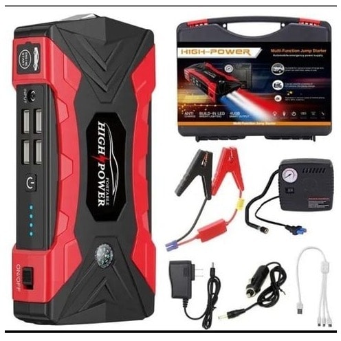Multi-purpose High Power Car Emergency Jump-starter With Tyre Pump & Laptop/phone Charger