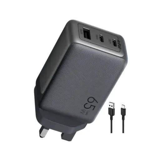 Hypergan Mobile Phone & Laptop  Wall Charger With 100W Cc Cable - 65W