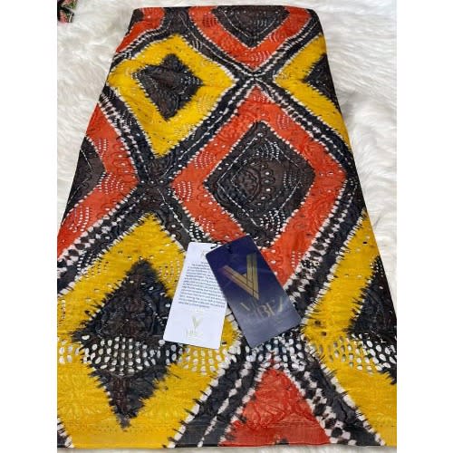 Handmade Kampala Lace Wrapper - 6 Yards