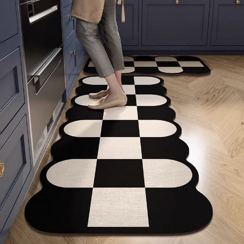 Set Of 2 - Super Absorbent Kitchen Area Rugs Mats
