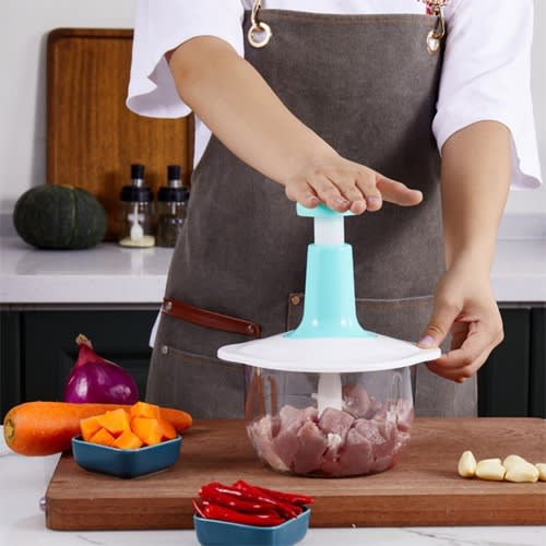 Manual Meat Grinder & Vegetable Slicer & Fruit Shredder & Food Processor - 2 Litre