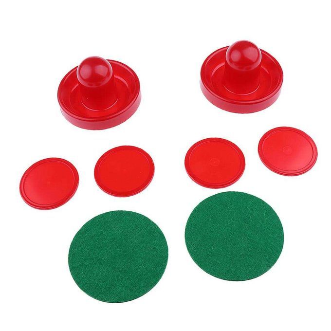 12 Pack Air Hockey Mallet Felt Pads - 94mm Self-Adhesive Replacement Pads Green
