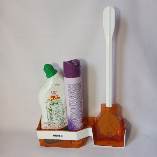Wall Mount Toilet Brush Cleaning Agents Holder