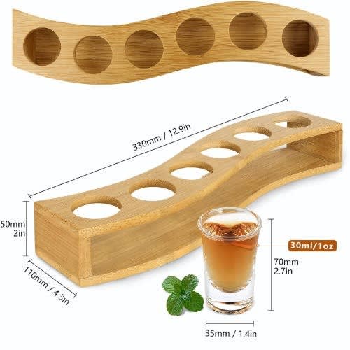 Tequila Shot Glasses & Tray Holder