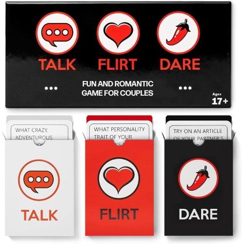 Talk, Flirt, Dare  Romantic 3 In 1 Game Cards For Couple