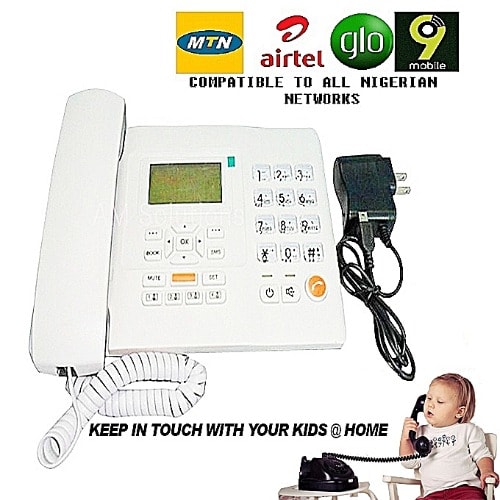 Desktop Phone With Internal  Antenna-F501-White