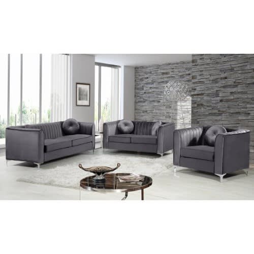 LE FINESSE Chesterfield Set- Herbert - Grey