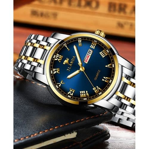 Unisex Jlanda Blue Gold Quartz Watch