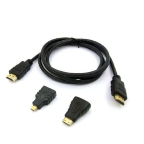 Full Hd 3 In 1 Hdmi To Hdmi+ Mini Hdmi+ Micro Hdmi Cable